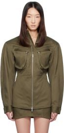 Khaki Cargo Jacket at ssense