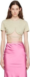 Khaki Le Papier Le T-Shirt Baci T-Shirt by Jacquemus on Sale at ssense