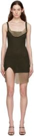 Khaki Mesome Minidress by Aya Muse on Sale at Ssense