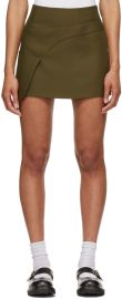 Khaki Side Miniskirt by Sandy Liang on Sale at ssense