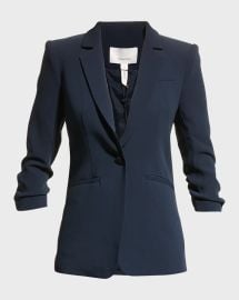 Khloe Crepe 34-Sleeve Blazer at Neiman Marcus