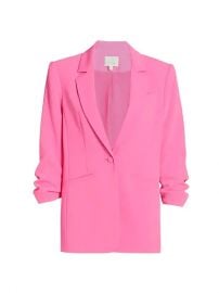 Khloe Crepe Ruched Blazer at Saks Fifth Avenue