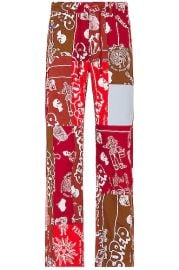 KidSuper Super Patchwork Trouser in Red FWRD at FWRD