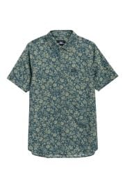Kids\' Oasis Print Short Sleeve Button-Up Shirt at Nordstrom