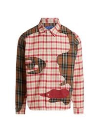 Kidsuper Patchwork Face Flannel Shirt at Saks Fifth Avenue