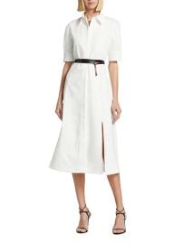 Kieran Belted Stretch Denim Shirtdress at Saks Fifth Avenue