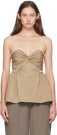 Kika Vargas Hebe Strapless Bead Trim Top at ssense