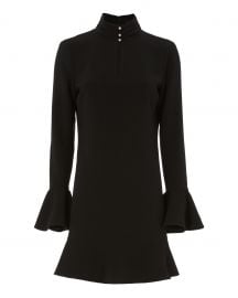 Kiki Faux Pearl Button Neckline Dress at Intermix