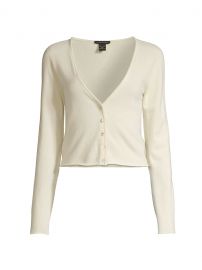 Kiki de Montparnasse Cashmere Button-Up Cropped Cardigan at Saks Fifth Avenue