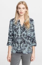 Kiku Print Silk Top by Rebecca Taylor at Nordstrom