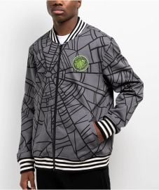 Killer Acid Tangled Web Grey Varsity Jacket at Zumiez