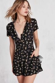 Kimchi Blue Beth Ann Collared Shirt Romper at Urban Outfitters