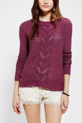 Kimchi Blue Chevron Pointelle Sweater at Urban Outfitters