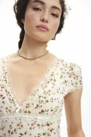 Kimchi Blue Cora Lace Trim Asymmetrical Midi Dress2 at Urban Outfitters
