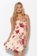 Kimchi Blue Floral Strapless Dress at Urban Outfitters