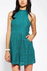 Kimchi Blue Jackie High-Neck Lace Dress at Urban Outfitters