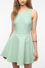 Kimchi Blue Lace-Top Skater Dress at Urban Outfitters