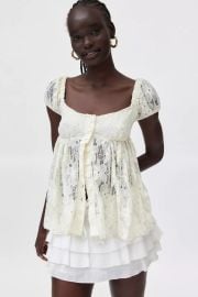Kimchi Blue Loren Lace Babydoll Top at Urban Outfitters
