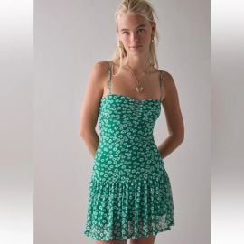 Kimchi Blue Mackenzie Mesh Drop Waist Mini Dress at Urban Outfitters