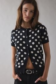 Kimchi Blue Rachel Printed Short Sleeve Cardigan at Urban Outfitters