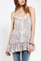 Kimchi Blue Ruffle-Hem Cami at Urban Outfitters