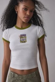 Kimchi Blue Too Perfect Pickles Graphic Ringer Baby Tee at Urban Outfitters