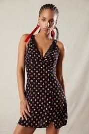 Kimchi Blue by Urban Outfitters Hana Strappy Back Halter Mini Dress in Fruit Print at Urban Outfitters