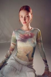 Kimichi Blue Mimi Mesh Long Sleeve Tee at Urban Outfitters