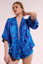 Kimono Bell Blue Gauguin at Ophelia Swimwear