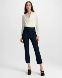 Kimra Kick-Flare Pant in Navy at Veronica Beard