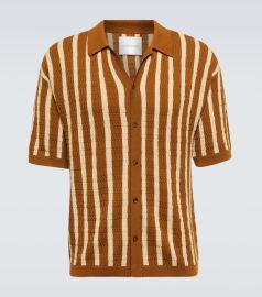 King and Tuckfield Striped virgin wool bowling shirt at Mytheresa