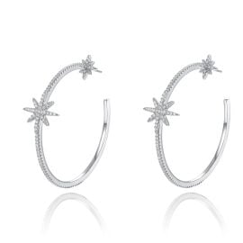 Kinsley Silver Hoops - at Natalie Mills