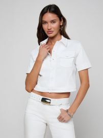 Kirstie Jean Shirt Jacket in Blanc L39AGENCE at L'Agence