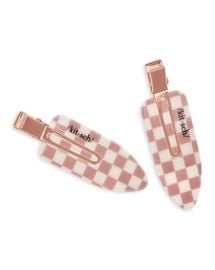 Kitsch XL Creaseless Clips - Terracotta Checker Set of 2 Bloomingdales at Bloomingdales