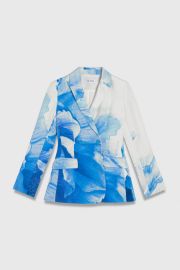 Knighton Silk Jacket Blue Peony - Welcome to the Fold LTD at The Fold London