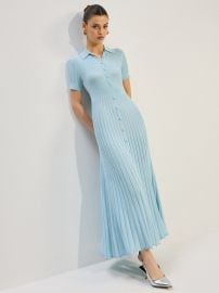 Knit Button-Front Maxi Dress COMMENSE at Commense