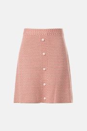 Knit Button Front Mini SKirt by Adam Lippes Collective Rent the Runway at Rent the Runway