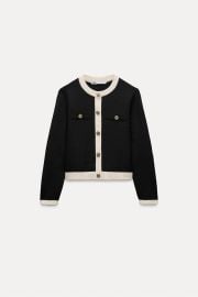 Knit Cardigan With Golden Buttons at Zara