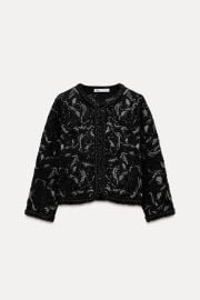 Knit Cardigan With Sequins at Zara