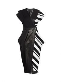 Knit-Combo Leather Wrap Dress by Proenza Schouler at Saks Fifth Avenue