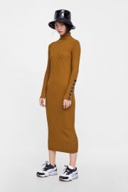 Knit Dress with Buttons by Zara at Zara