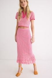 Knit Midi Skirt With Crochet Trim by Derek Lam 10 Crosby x RTR Rent the Runway at Rent the Runway
