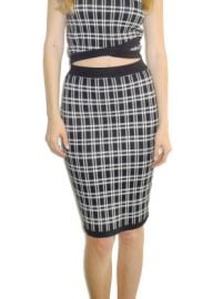 Knit Plaid Skirt at Lucy Paris