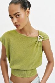 Knit Top With Trim at Zara