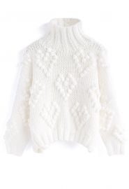 Knit Your Love Turtleneck Sweater  at Chic Wish