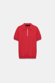 Knit Zip Polo Shirt at Zara