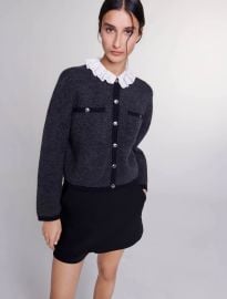 Knit cardigan Black Gray For Women at Maje