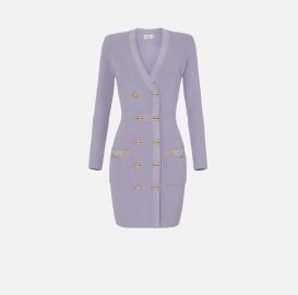 Knit dress with jewel buttons at Elisabetta Franchi