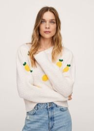 Knit embroidered sweater -  Women   USA at MANGO