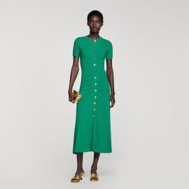 Knit maxi dress green For Women Paris at Sandro